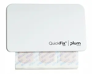 Dispenser Plum QuickFix Uno with 45 flexible strip refills, white