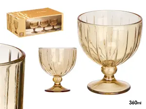 Kinvara saldējuma trauks 350 ml, dzintara svītrains, modelis 12419