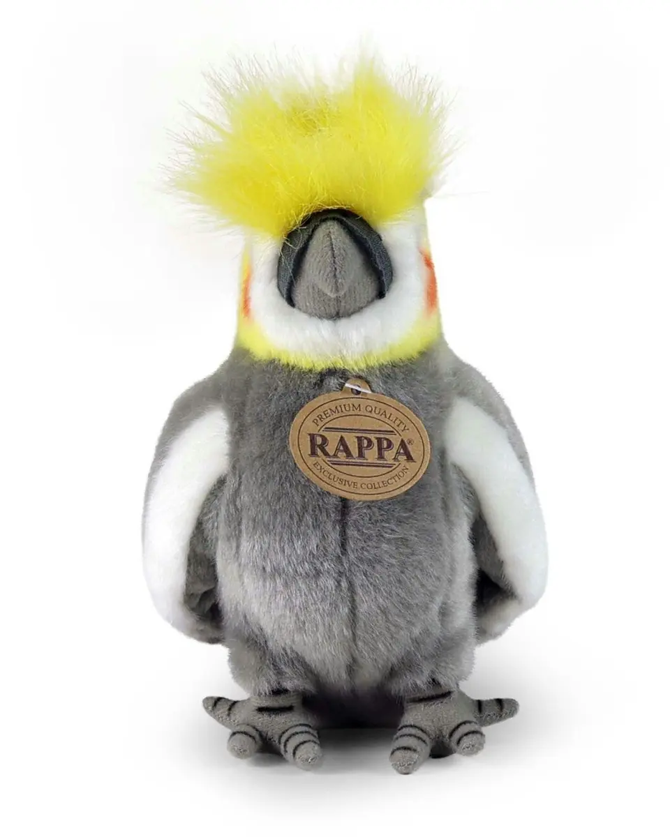 Plīša reālistiska kakadu papagailis Rappa modelis