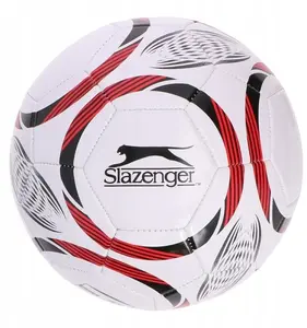 Treniņu futbola bumba SLAZENGER izm. 5, 32 paneļu konstrukcija, balta/sarkana