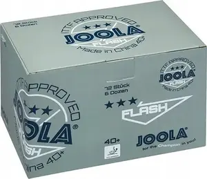 Galda tenisa bumbiņas JOOLA Flash 72 gab. baltas — treniņiem un brīvā laika spēlēm