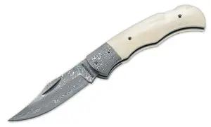Folding Knife BOKER MAGNUM Magnum Damascus Bone Knife — Damascus steel blade, bone handle
