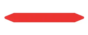 Self-adhesive pipe marker labels Brother LTZ14026FPIP Red 26 x 250 mm, 351 pcs