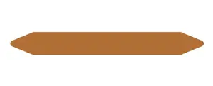 Self-adhesive Pipe Marker Labels Brother LTZ1R026FPIP — Brown, 250 mm × 26 mm, 351 pcs