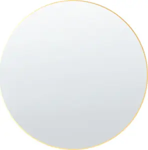 Настенное зеркало Beliani ANNEMASSE круглое золотое 80 x 80 см