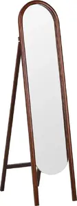 Floor Mirror Beliani Chelles 30 x 150 cm Dark Wood frame, standing mirror