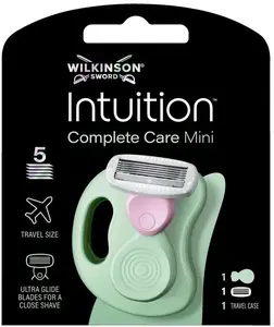 Бритва Wilkinson Sword Intuition Complete Mini — женская кассетная бритва с поворотной головкой и увлажняющей полосой