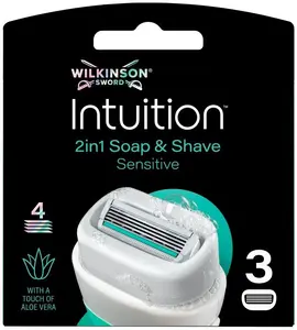 Лезвия-сменные Tanita Wilkinson Sword Intuition 2в1 Sensitive Skin, набор 3 шт.