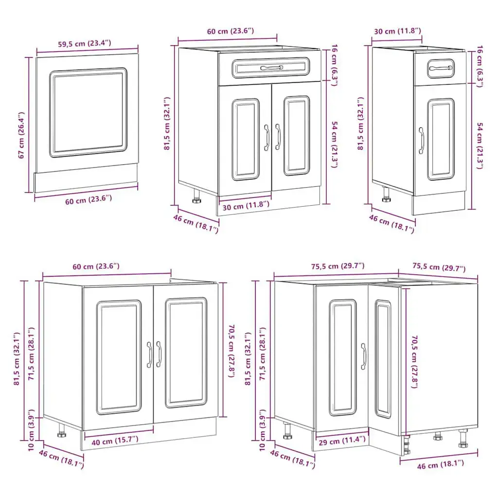 VidaXL kitchen/dining cabinet set 3314887 Photo 10