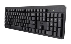 Klaviatūra TRUST Ody II pilna izmēra bezvadu RF QWERTY Nordic melna