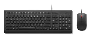 Keyboard and Mouse Set Lenovo KB MICE_BO Essencial WR KBMS GB A1 — Wired USB, Full-size, UK English, Black, Mouse Included