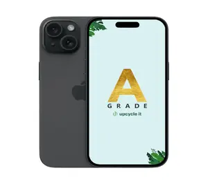 Смартфон Upcycle IT Apple iPhone 15 восстановленный A — 6,1" (15,5 см), A16, 128 ГБ, Dual SIM, iOS 17, 5G, USB‑C, черный
