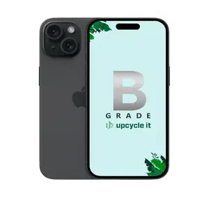 Смартфон Upcycle IT Apple iPhone 15 (Refurbished) A16, 128 ГБ, 5G, Dual SIM, iOS 17, 6.1" Черный