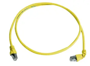 Network cable Telegärtner Cat6a S/FTP (S-STP) RJ-45 to RJ-45 Yellow 5 m