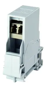 Fibre optic adapter Telegärtner 100022792 LC connector, nickel-plated contacts, grey