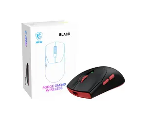 Spēļu pele MSI Forge GM340 Wireless, simetriska, optiskā, 12000 DPI, melna
