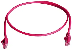 Networking cable Telegärtner Cat6 U/UTP with RJ-45 to RJ-45 connectors, red