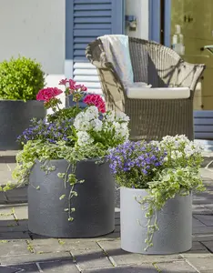 Flowerpot plastic Lumarko FLOWERPOT PLASTIC 130/50 Stony Grey D50 - diameter 50 cm, model 64209
