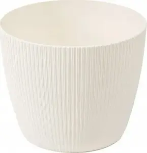 Puķu poda apvalks LAMELA Magnolia Jumper balts plastmasas 16 cm