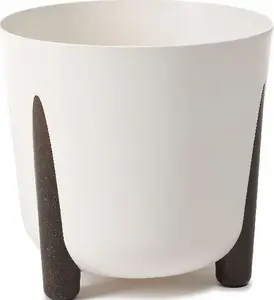 Flower pot cover LAMELA Frida ECO mustard, model HH-MOSS-m-34/32, 34 cm