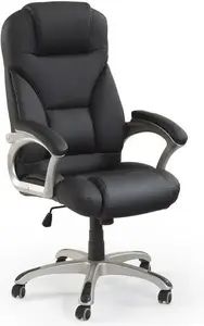 Office chair Halmar Desmond model V-CH-DESMOND-FOT-CZARNY — swivel task chair, black, adjustable height, caster base