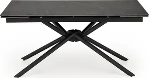 Dining extendable table Halmar Vitorino 160/220 x 90 cm black marble finish