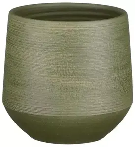 Flower Pot Lumarko Evora ceramic pot green, model 1138169