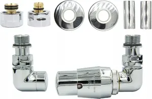 Radiator valve set Varioterm Vision All In One thermostatic right chrome with PEX connectors