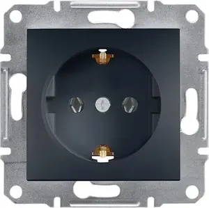 Schneider Electric Asfora single Schuko outlet EPH2900171, anthracite, flush-mounted electrical socket