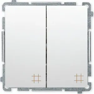 Kontakt-Simon cross switch Simon Basic BMW7/2.01/11 double module 10AX 250V~ quick-connect white
