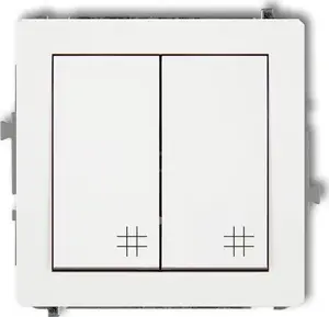 Double cross (intermediate) switch mechanism Karlik Deco DWP-66 in white — Karlik