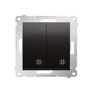 Electrical switch Kontakt-Simon DW7/2.01/48, plastic housing, Anthracite, 10 A, 250 V, IP20