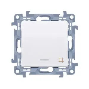 Electrical switch Kontakt-Simon CW7L.01/11 White — 10 A, 250 V, IP20/IP44, plastic housing