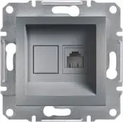 Telefona kontaktligzda Schneider Electric Asfora RJ11 bez rāmītes tērauds EPH4100162