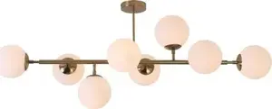 Подвесной потолочный светильник Light Prestige Dorado LP-002/8P — современный золотой, многосферный