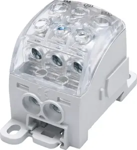 Распределительный блок Simet SIMBLOCK 81650002 — универсальный Al/Cu SUB 220, серый