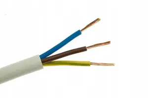Household electrical cable Pozostali OMY 3x1.5 mm² 300/300V white reel 100 m