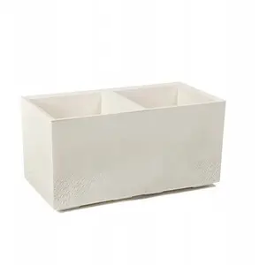 Кашпо LAMELA KARO LA936-74 — бетон recycled, кремовый цвет, модель KARO 800x400x400