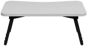 Computer Table InnovaGoods KUBI — Compact white workstation for laptop and peripherals