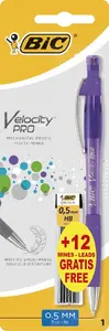 Mākslīgais zīmulis BIC Velocity Pro 0,5 mm ar dzēšgumu, MPN 497945, blisteris 1+12