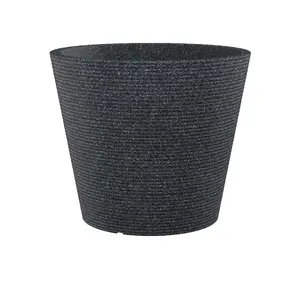 Podziņš GREENSHIP Scheurich Coneo 242 brīvi stāvošs plastmasas 10 L, Ø 30 cm, melns