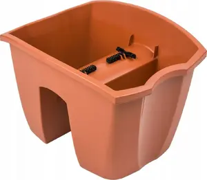 Flower balcony planter Prosperplast CROWN DCRO240 in terracotta (model DCRO240)