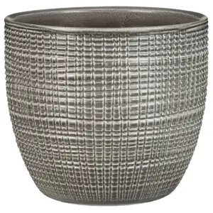 SCHEURICH Corteza Brīvi stāvošs keramiskais pods, pelēks, Ø 19 cm