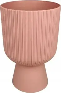 Flower pot FORM_PLASTIC FO371818/ALL classic universal light pink on stand (26.5x17.8 cm)