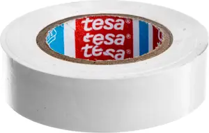 Electrical Insulation Tape Tesa 5000V PVC 10 m x 15 mm white