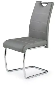 Chair Halmar K211 Popiel – dining chair, wood frame, upholstered seat and back, gray upholstery