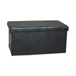 Пуф ASTAR XYF634B Black — Обитый пуф с местом для хранения, модель XYF634B