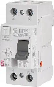 Устройство дифференциального тока Eti-Polam EFI-P2 A 2P 16A 30mA (002061110)