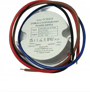 Power Supply ECOLIGHT2 EC20124 — 12V 1.25A 15W IP67 for Junction Box