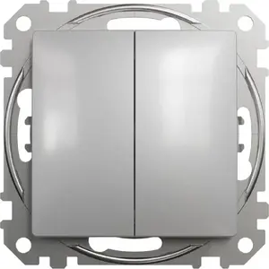 Wall switch Schneider Electric Sedna Design SDD113105 — candle (single-pole) switch, silver aluminium